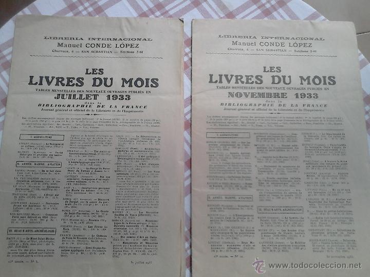 Advertising Catalogs: Dos cat&aacute;logos mensuales de 1933 de la libreria internacional MANUEL CONDE LOPEZ.