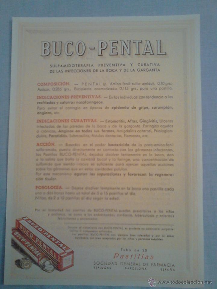 Cat&aacute;logos publicitarios: Publicida BUCO-PENTAL. A&ntilde;os 30