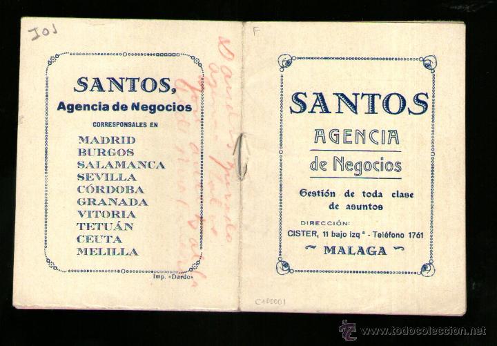 Werbekataloge: SANTOS Malaga AGENCIA de NEGOCIOS Gesti&oacute;n de toda clase de asuntos. Imprenta Dardo