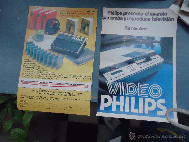 Cat&aacute;logos publicit&aacute;rios: PUBLICIDAD  - ANTIGUA HOJA PUBLICITARIA SUELTA - 2 HOJAS PHILIPS VIDEO