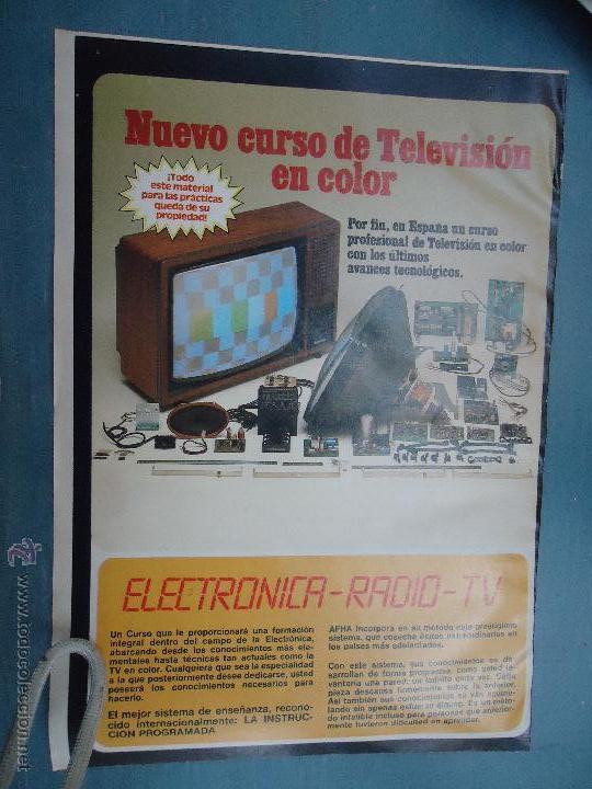 Cat&aacute;logos publicit&aacute;rios: PUBLICIDAD - ANTIGUA HOJA PUBLICITARIA SUELTA - TELEVISOR EN COLOR , TV ELECTRONICA RADIO