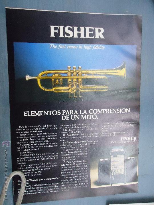 Cat&aacute;logos publicit&aacute;rios: PUBLICIDAD - ANTIGUA HOJA PUBLICITARIA SUELTA - EQUIPO DE MUSICA FISHER