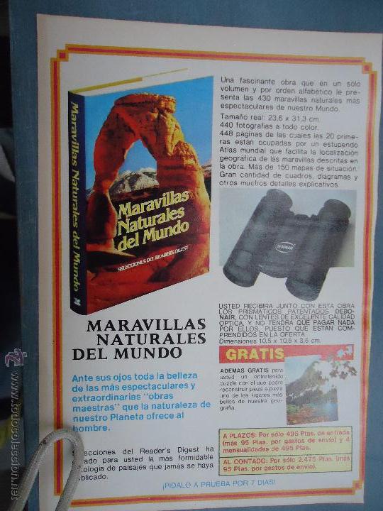 Catalogues publicitaires: PUBLICIDAD - ANTIGUA HOJA PUBLICITARIA SUELTA - MARAVILLAS NATURALES DEL MUNDO PRISMATICOS DEBONAIR