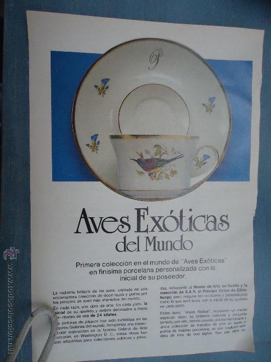 Catalogues publicitaires: PUBLICIDAD - ANTIGUA HOJA PUBLICITARIA SUELTA - PORCELANA AVES EXOTICAS DEL MUNDO