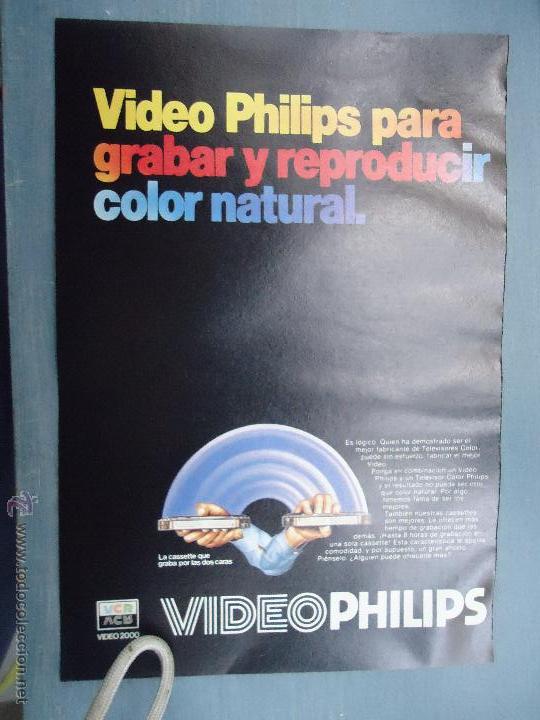 Catalogues publicitaires: PUBLICIDAD - ANTIGUA HOJA PUBLICITARIA SUELTA - VIDEO PHILIPS