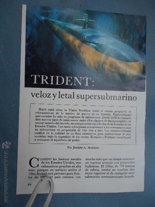 Advertising Catalogs: PUBLICIDAD - ANTIGUA HOJA PUBLICITARIA SUELTA - TRIDENT , VELOZ Y LETAL SUPERSUBMARINO