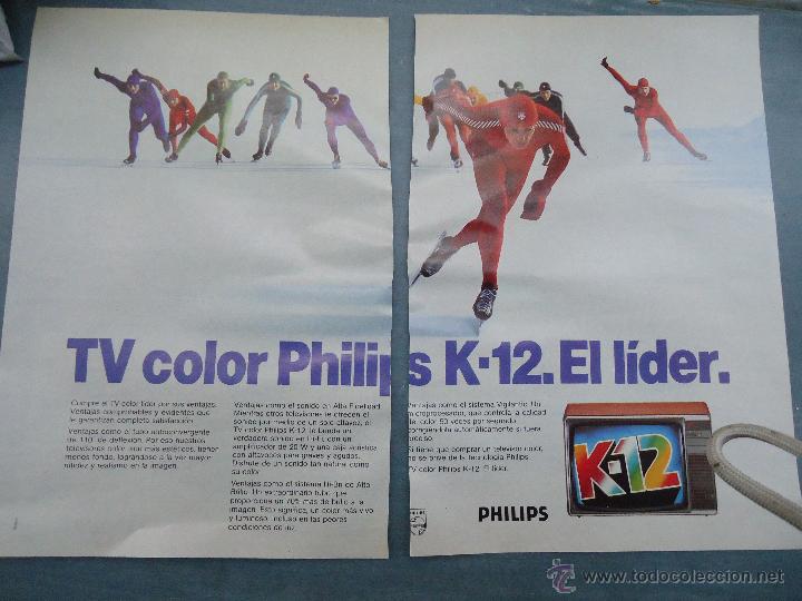 Advertising Catalogs: PUBLICIDAD - ANTIGUA HOJA PUBLICITARIA SUELTA - TV COLOR PHILIPS K 12