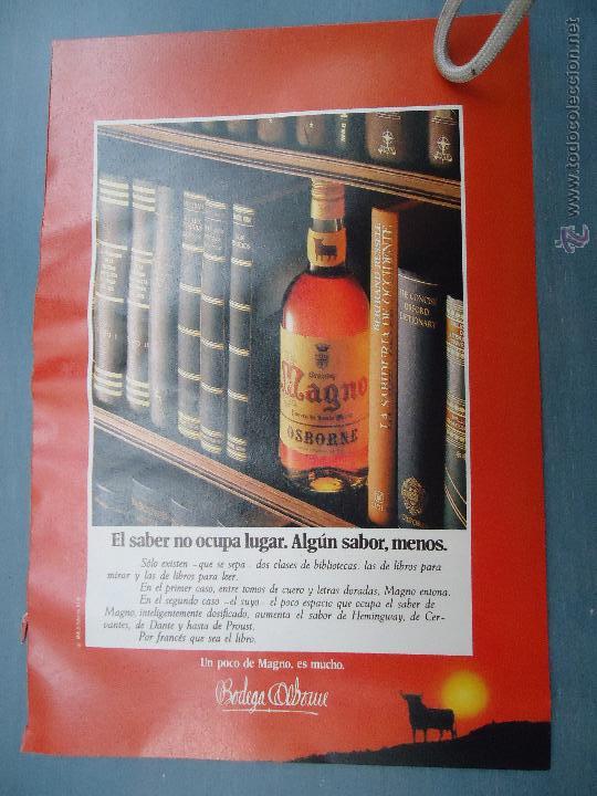 Advertising Catalogs: PUBLICIDAD - ANTIGUA HOJA PUBLICITARIA SUELTA - BRANDY MAGNO OSBORNE