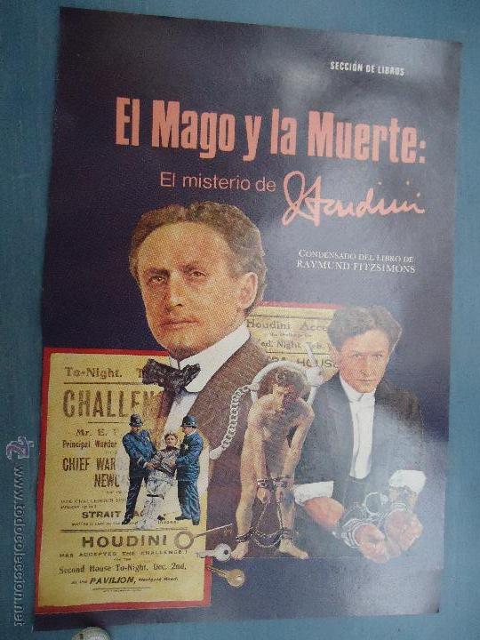 Cat&aacute;logos publicit&aacute;rios: PUBLICIDAD - ANTIGUA HOJA PUBLICITARIA SUELTA - EL MAGO Y LA MUERTE SECCION DE LIBROS
