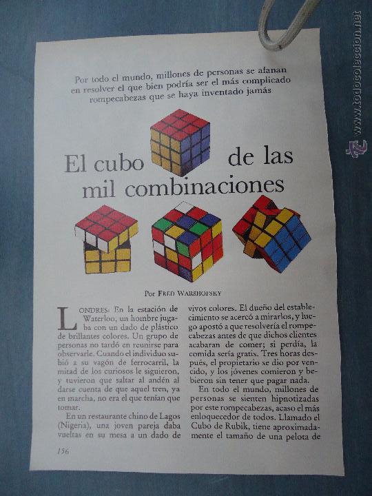 Werbekataloge: PUBLICIDAD - ANTIGUA HOJA PUBLICITARIA SUELTA - CUBO DE LAS MIL COMBINACIONES POR FRED WARSHOFSKY