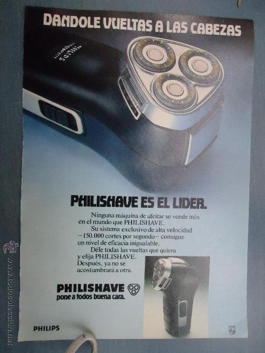 Cat&aacute;logos publicit&aacute;rios: PUBLICIDAD - ANTIGUA HOJA PUBLICITARIA SUELTA - PHILSHAVE ES EL LIDER, MAQUINA DE AFEITAR