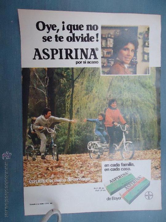 Cat&aacute;logos publicit&aacute;rios: PUBLICIDAD - ANTIGUA HOJA PUBLICITARIA SUELTA - ASPIRINA BAYER