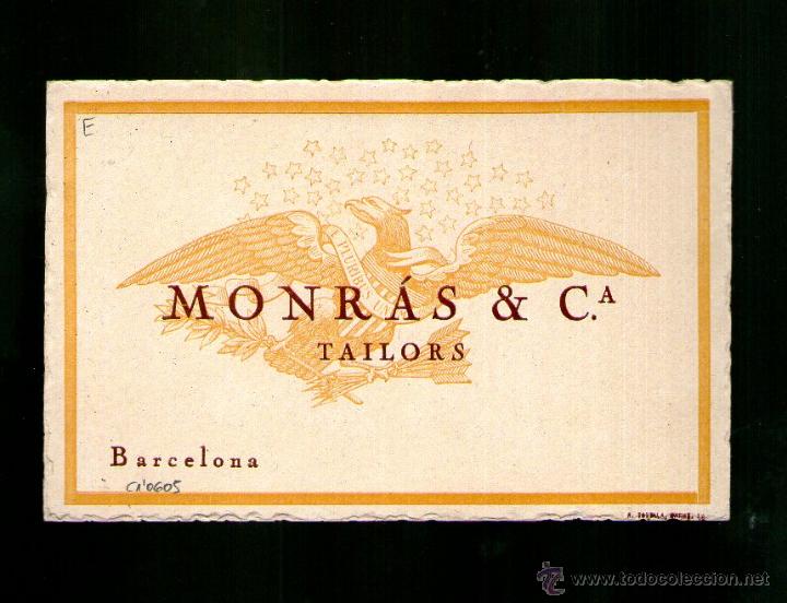 Catalogues publicitaires: MONR&Aacute;S & C&ordf; TAILORS BARCELONA Tarjeta Publicidad antigua inicios Siglo XX