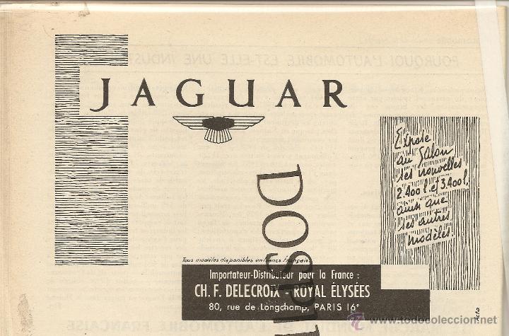 Cat&aacute;logos publicitarios: RECORTE DE PRENSA, PUBLICIDAD JAGUAR-AUTOMOCI&Oacute;N, A&Ntilde;OS 50