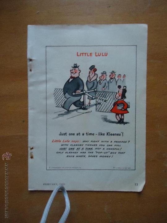 Cat&aacute;logos publicit&aacute;rios: PUBLICIDAD ORIGINAL - La peque&ntilde;a lulu . 1950