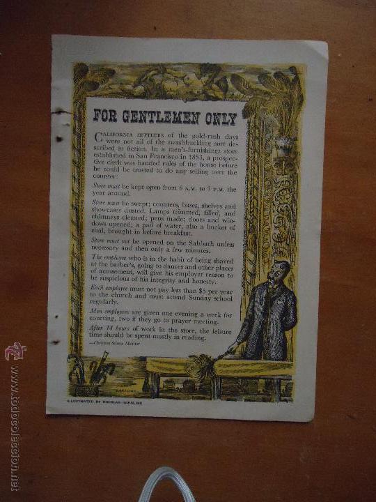 Catalogues publicitaires: PUBLICIDAD ORIGINAL -  for gentlemen only