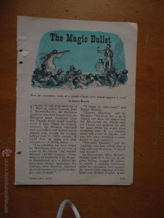 Catalogues publicitaires: PUBLICIDAD ORIGINAL -  obra teatro o o balet similar, hoja the magic bullet