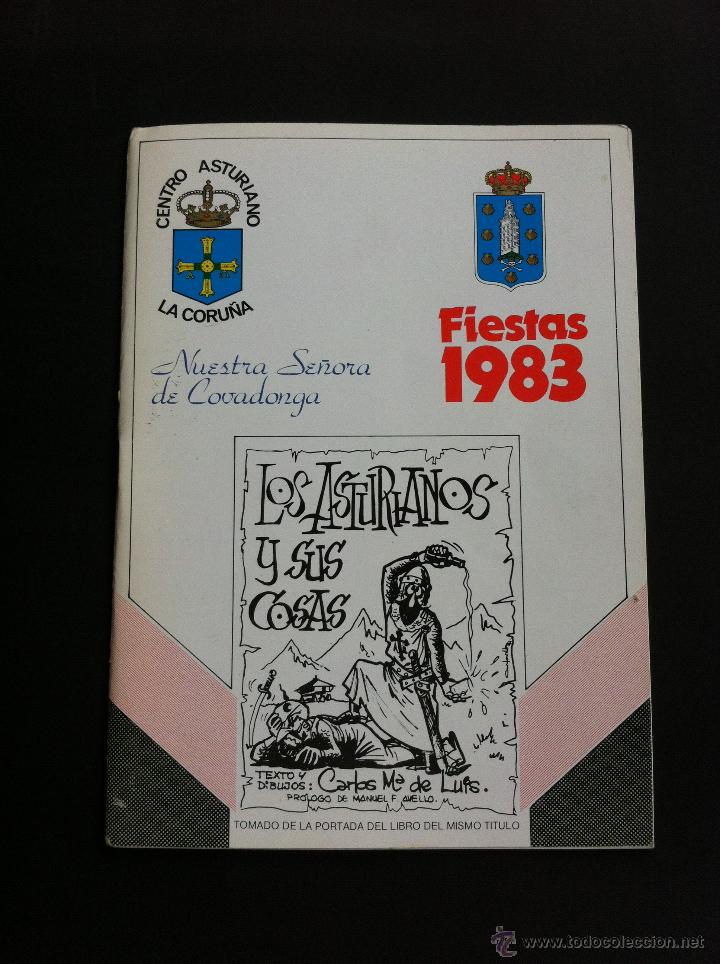 Cat&aacute;logos publicit&aacute;rios: FIESTAS 1983 (CENTRO ASTURIANO) CORU&Ntilde;A.  NUESTRA SE&Ntilde;ORA DE COVADONGA