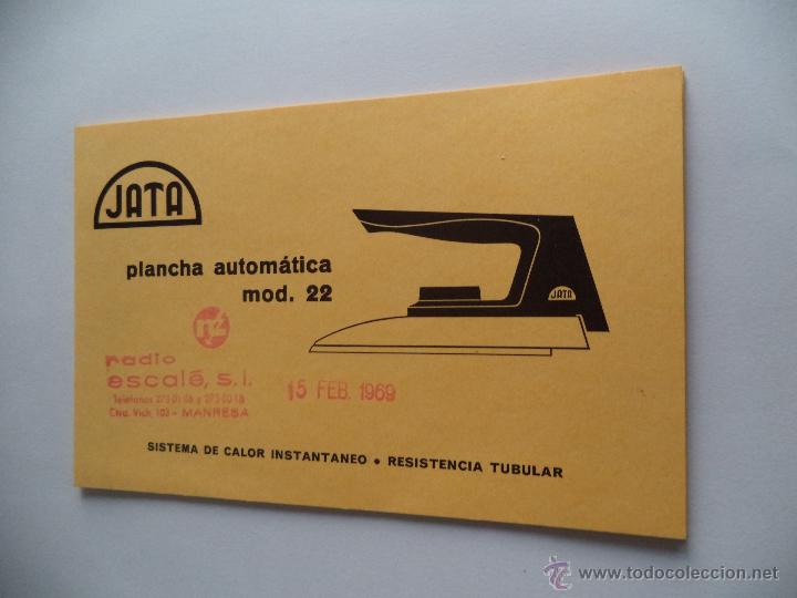 Cat&aacute;logos publicitarios: Catalogo instruciones de uso de la plancha automatica Jata mod 22