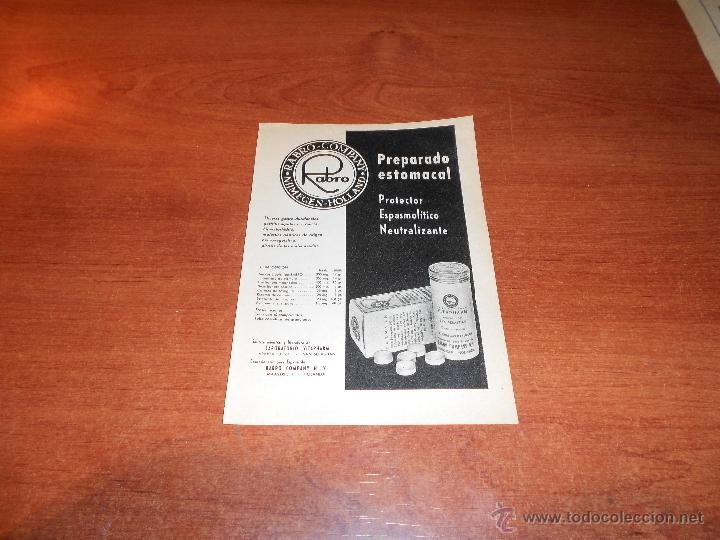 Cat&aacute;logos publicitarios: PUBLICIDAD ORIGINAL EN PRENSA 1965: RABRO
