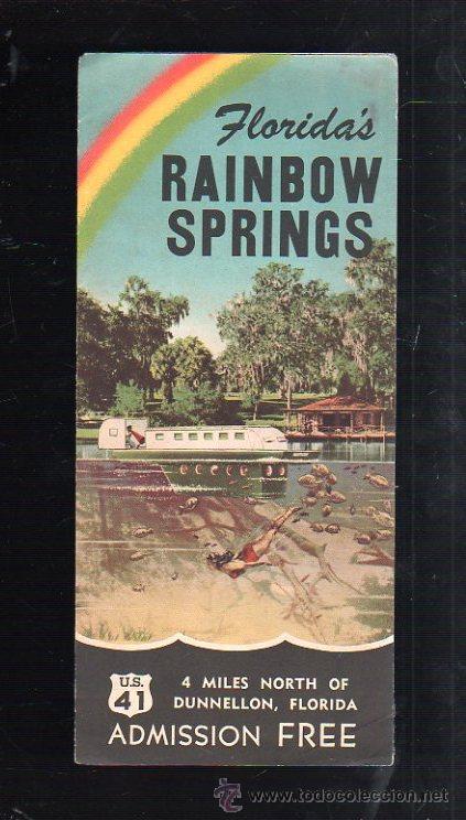 Werbekataloge: FOLLETO PUBLICITARIO. RAINBOW SPRINGS. SUBMARINE BOAT RIDE. FLORIDA