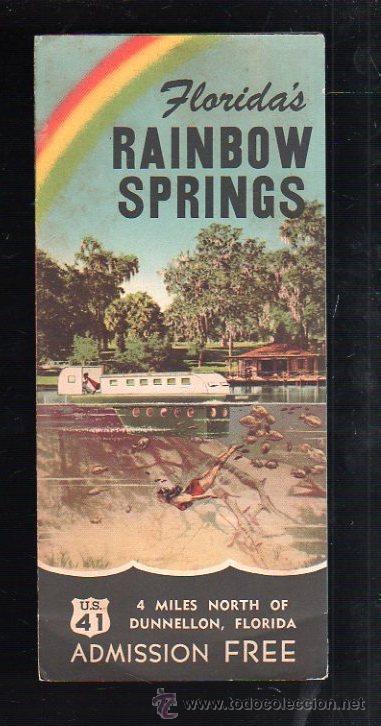 Werbekataloge: FOLLETO PUBLICITARIO. RAINBOW SPRINGS. SUBMARINE BOAT RIDE. FLORIDA