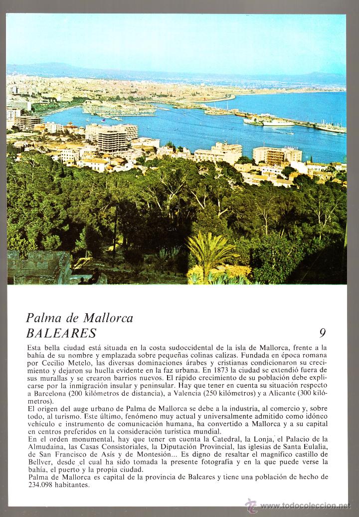 Cat&aacute;logos publicitarios: PALMA DE MALLORCA BALEARES N&ordm; 9 COLECCI&Oacute;N PAISAJES DE ESPA&Ntilde;A A VISTA DE P&Aacute;JARO EMYFAR 1972