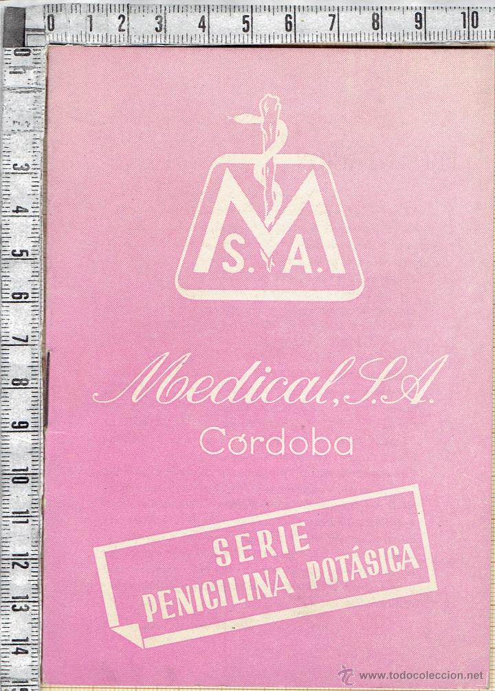 Cataloghi pubblicitari: CATALOGO MEDICAL,S.A. CORDOBA-SERIE PENICILINA POT&Aacute;SICA.