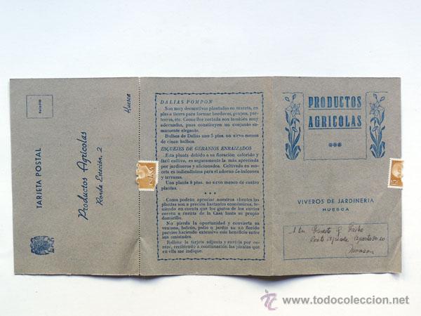 Cat&aacute;logos publicit&aacute;rios: FOLLETO PUBLICIDAD / VIVEROS DE JARDINERIA - PRODUCTOS AGRICOLAS / HUESCA A&Ntilde;OS 50