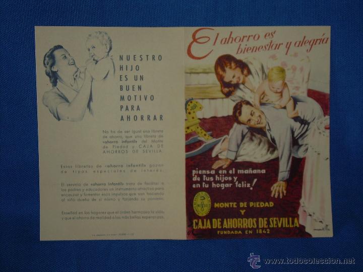 Cat&aacute;logos publicitarios: FOLLETO PUBLICITARIO DEL MONTE DE PIEDAD Y CAJA DE AHORROS D SEVILLA - EL AHORRO BIENESTAR Y ALEGRIA