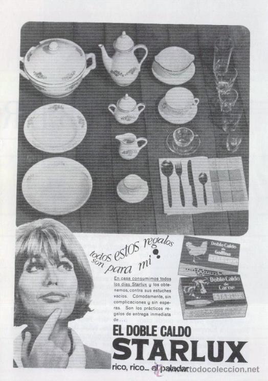 Werbekataloge: Anuncio publicitario ** DOBLE CALDO STARLUX ** - A&Ntilde;O 1964. MEDIDAS APROX 12,5 x 17,5 CMS.