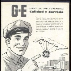 Catálogos publicitarios: ANUNCIO PUBLICITARIO * GENERAL ELECTRIC CUBANA * CALIDAD Y SERVICIO - AÑOS 50