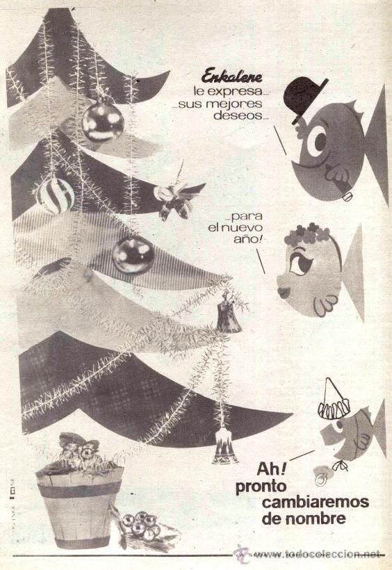 Cataloghi pubblicitari: Anuncio 1964 **ENKALENE** LA SEDA DE BARCELONA, LE EXPRESA SUS MEJORES DESEOS PARA EL A&Ntilde;O NUEVO