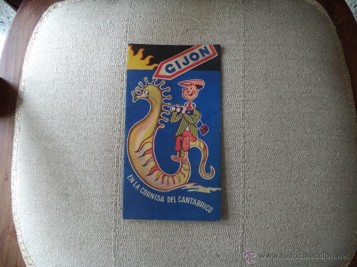 Cat&aacute;logos publicit&aacute;rios: Triptico Gijon en la cornisa del Cantabrico..XVl Hispan A Esperanto Kongreso Gijon 1955