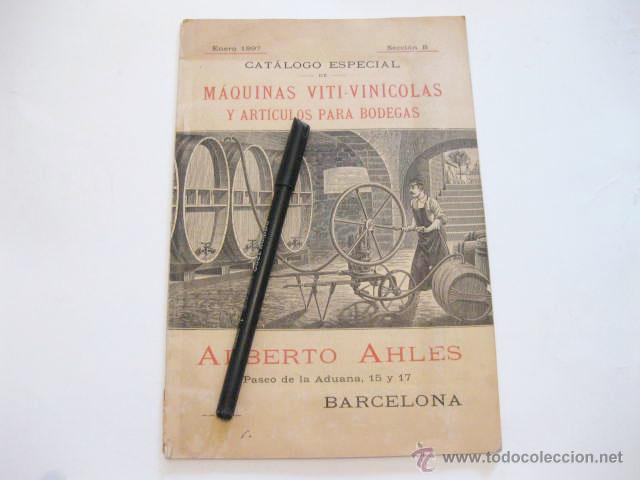 Cat&aacute;logos publicitarios: CATALOGO DE MAQUINAS VITI VINICOLAS DE ALBERTO AHLES. BARCELONA