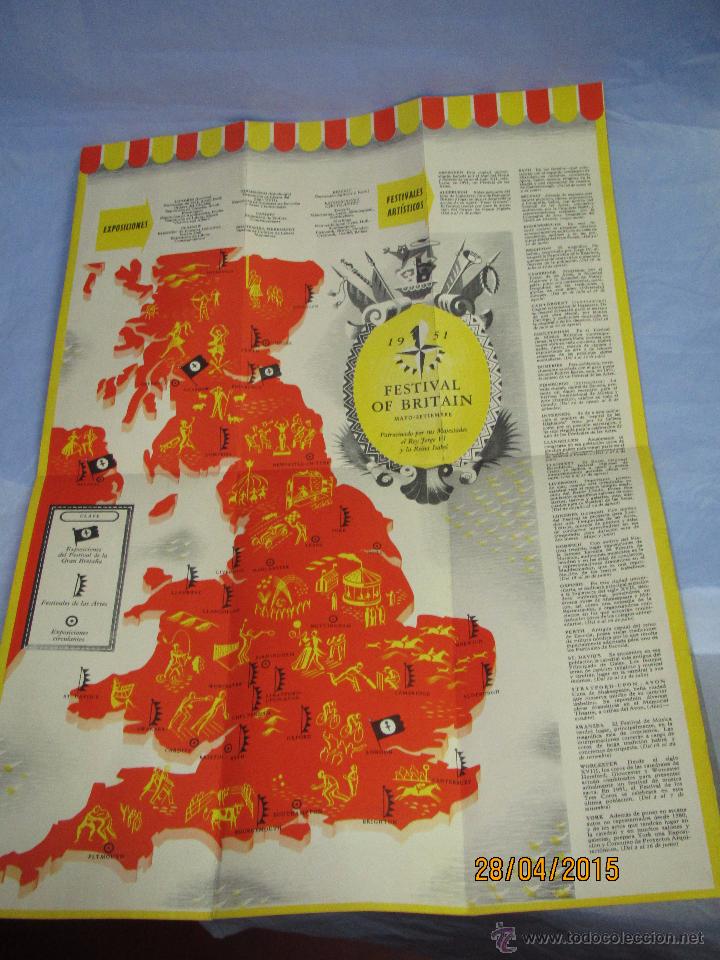 Cataloghi pubblicitari: Antiguo Programa de Festejos del *FESTIVAL OF BRITAIN* en Espa&ntilde;ol del A&ntilde;o 1951.