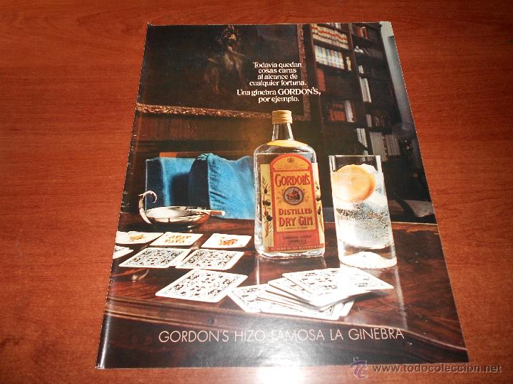 Cat&aacute;logos publicitarios: PUBLICIDAD EN PRENSA 1973: GINEBRA GORDON'S
