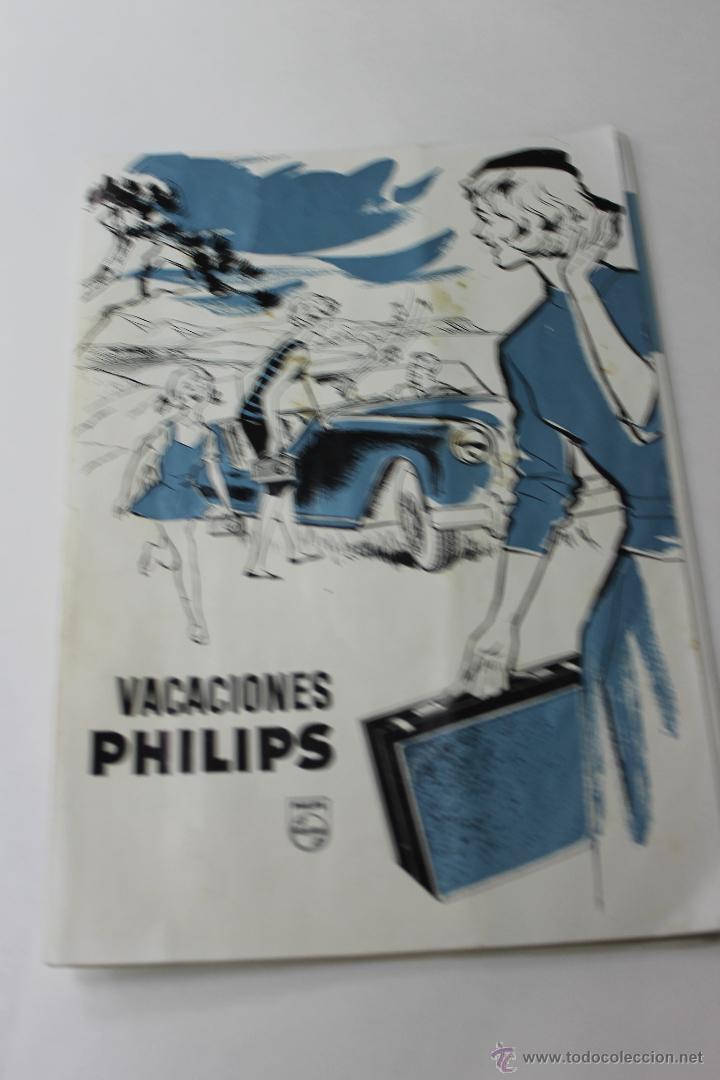 Cat&aacute;logos publicit&aacute;rios: CATALOGO VACACIONES PHILIPS, TEMPORADA 1962-1963