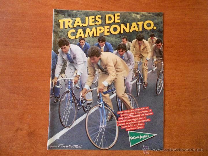 Cat&aacute;logos publicitarios: PUBLICIDAD 1983: TRAJES DE CAMPEONATO EL CORTE INGL&Eacute;S. CICLISMO.