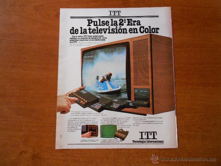 Werbekataloge: PUBLICIDAD A&Ntilde;OS 80: TELEVISOR EN COLOR ITT