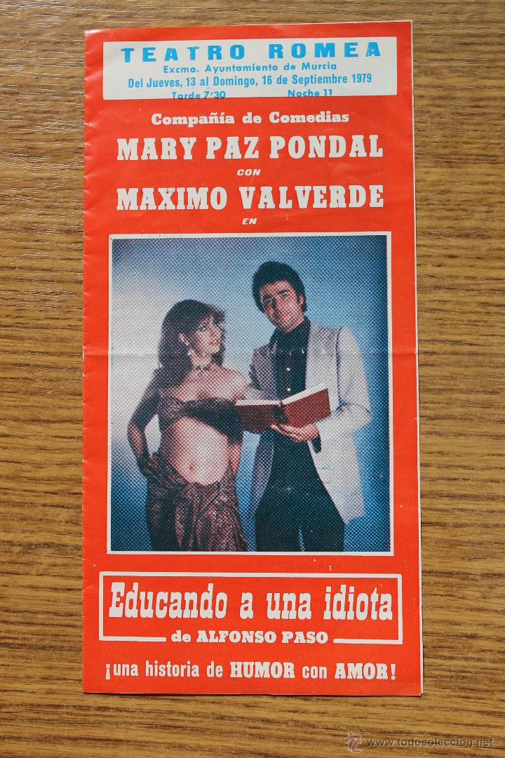 Cat&aacute;logos publicitarios: TEATRO ROMEA 1979, MAXIMO VALVERDE Y MARY PAZ PONDAL, HUMOR CON AMOR MURCIA
