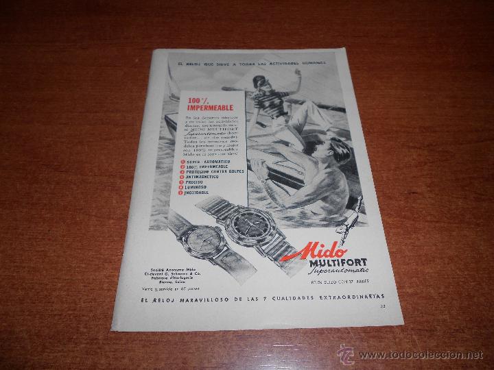 Catalogues publicitaires: PUBLICIDAD 1948: RELOJ MIDO MULTIFOT SUPERAUTOMATIC