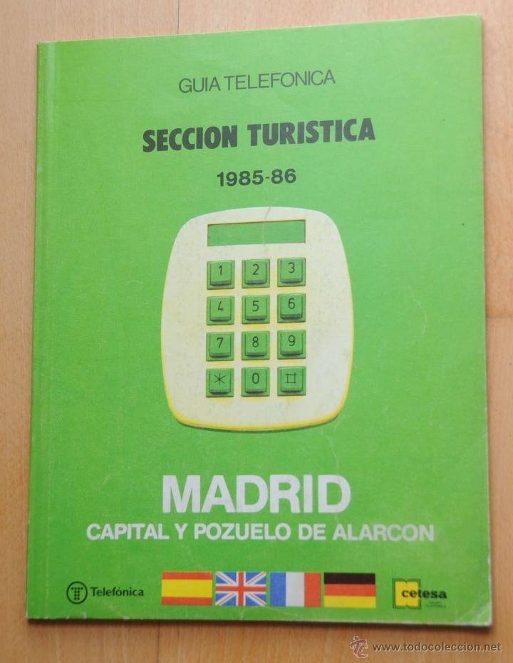 Werbekataloge: GU&Iacute;A TELEF&Oacute;NICA 1985-86. SECCI&Oacute;N TUR&Iacute;STICA