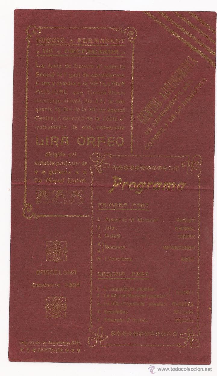 Cat&aacute;logos publicitarios: CENTRE AUTONOMISTA DE DEPENDENTS DE COMERS I DE LA INDUSTRIA / 1904 / BARCELONA