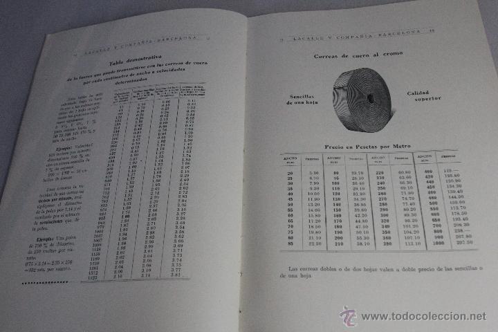 Catálogos publicitarios: Lacalle y Cia, Fabricantes de correas, gomas y amiantos, Barcelona, 1922, catálogo y precios -docE- - Foto 4 - 51438549