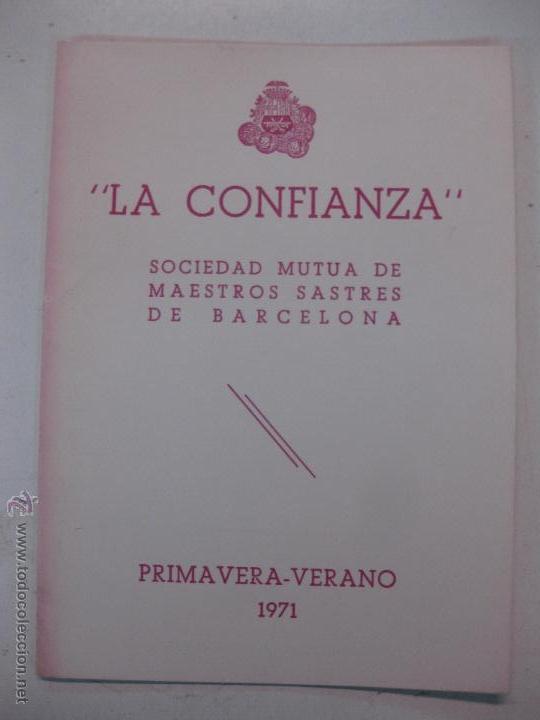 Cat&aacute;logos publicitarios: MINI CATALOGO MODA LA CONFIANZA SOCIEDAD MUTUA DE MAESTROS SASTRES DE BARNA. PRIMAVERA VERANO 1971