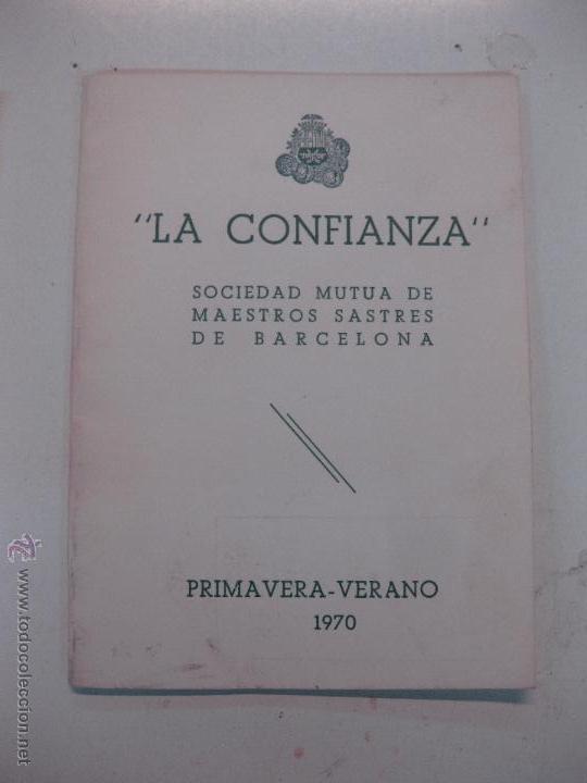 Cat&aacute;logos publicitarios: MINI CATALOGO MODA LA CONFIANZA SOCIEDAD MUTUA DE MAESTROS SASTRES DE BARNA. PRIMAVERA VERANO 1970