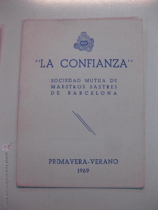 Cat&aacute;logos publicitarios: MINI CATALOGO MODA LA CONFIANZA SOCIEDAD MUTUA DE MAESTROS SASTRES DE BARNA. PRIMAVERA VERANO 1969