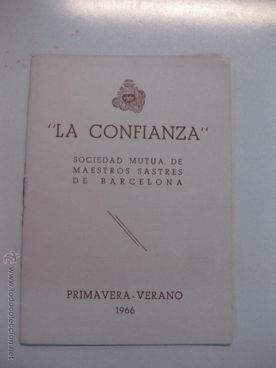 Cat&aacute;logos publicitarios: MINI CATALOGO MODA LA CONFIANZA SOCIEDAD MUTUA DE MAESTROS SASTRES DE BARNA. PRIMAVERA VERANO 1966