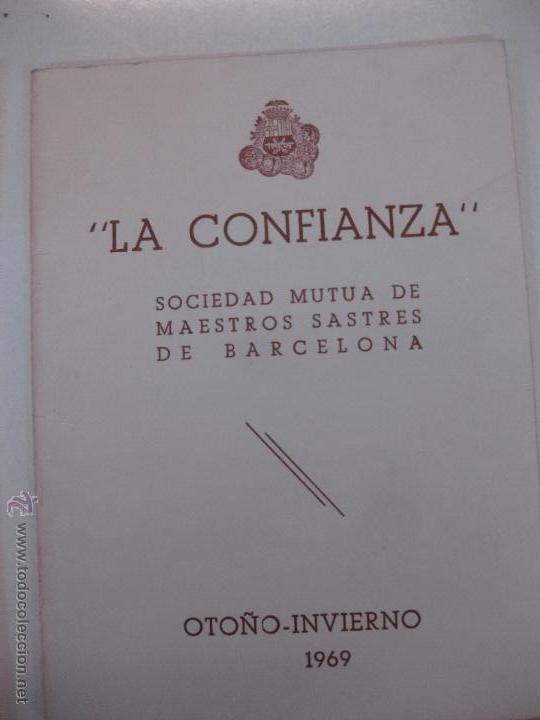 Cat&aacute;logos publicitarios: MINI CATALOGO MODA LA CONFIANZA SOCIEDAD MUTUA DE MAESTROS SASTRES DE BARNA. OTO&Ntilde;O INVIERNO 1969.
